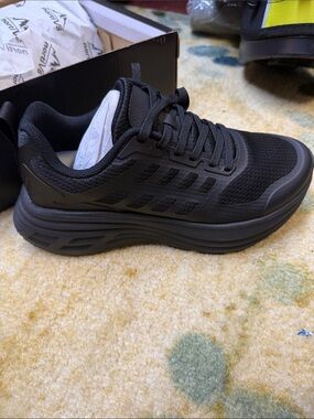Kids Black Athletic Sneakers - Lightweight Comfort